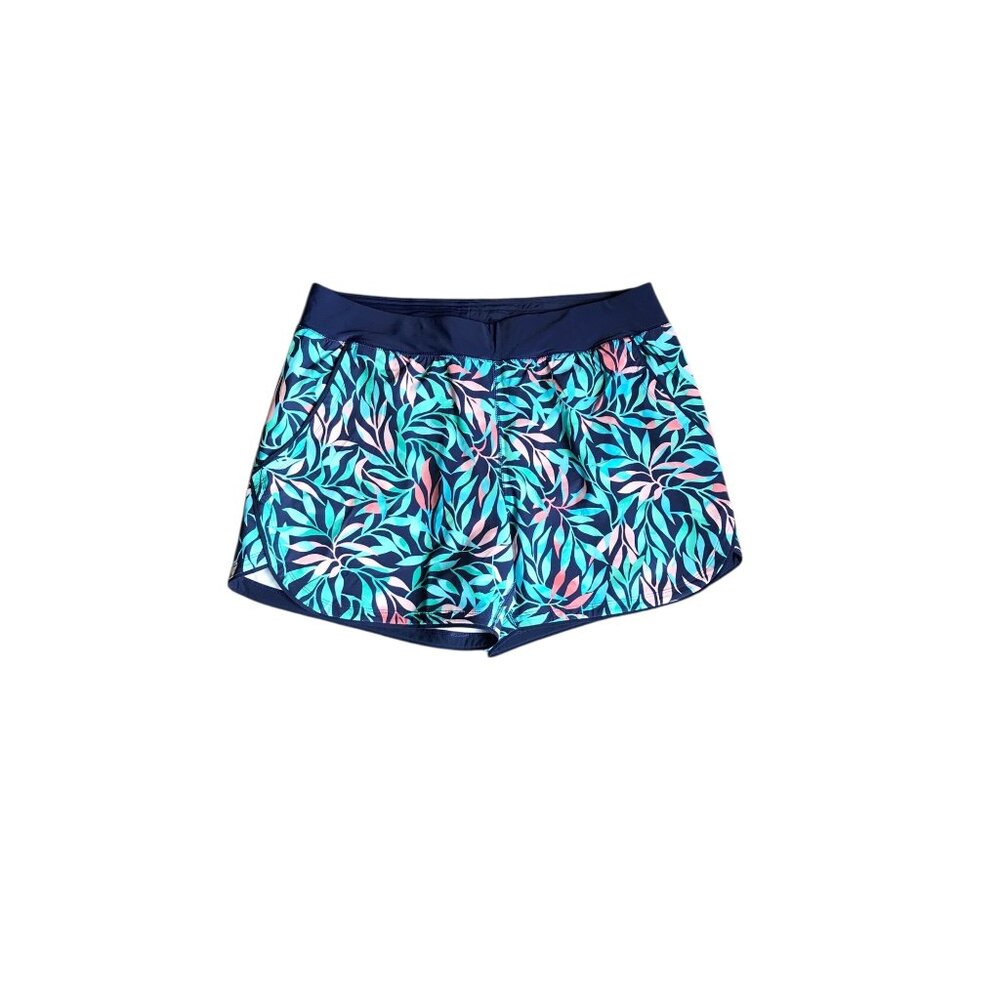 NWOT Lands’ End Blue and Pink Swim Shorts